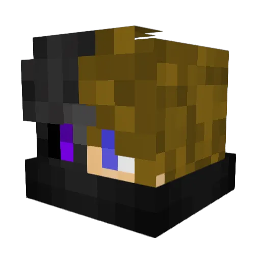 BlackPixelTV Minecraft avatar head, 3D render