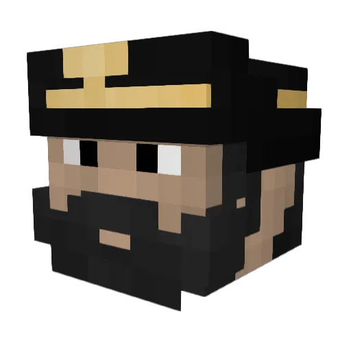 BlackPredator76 Minecraft avatar head, 3D render