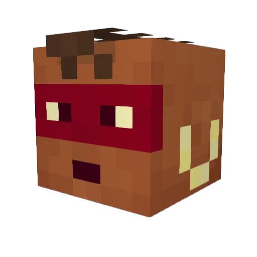 BlackPython007 Minecraft avatar head, 3D render