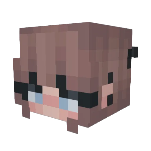 BlackQueenXS Minecraft avatar head, 3D render
