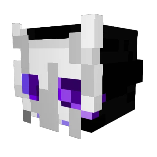 BlackRUA Minecraft avatar head, 3D render