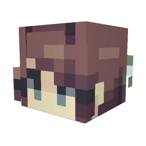 BlackRainbow03 Minecraft avatar head, 3D render