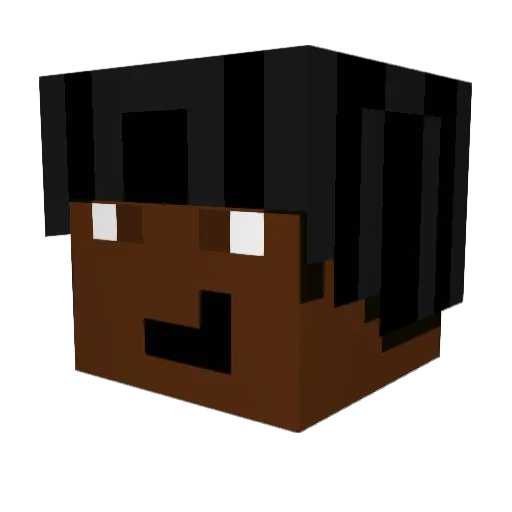 BlackRider59 Minecraft avatar head, 3D render