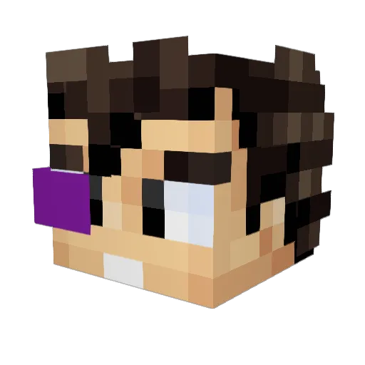 BlackRiptide97 Minecraft avatar head, 3D render