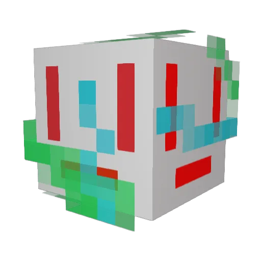 BlackRjohn Minecraft avatar head, 3D render