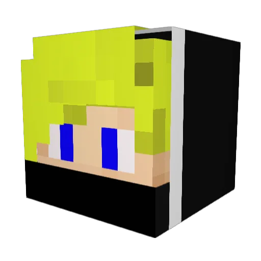 BlackRos62 Minecraft avatar head, 3D render