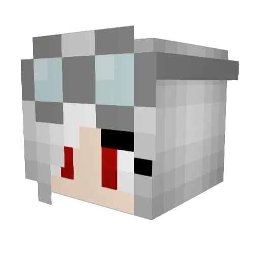 BlackRose1021 Minecraft avatar head, 3D render