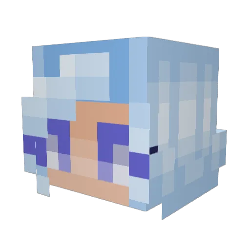 BlackRose1221 Minecraft avatar head, 3D render