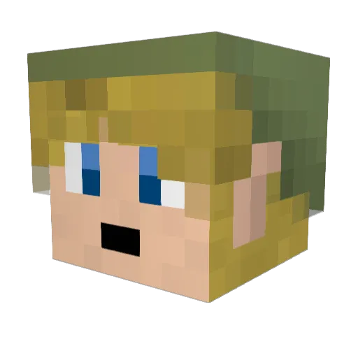 BlackRose200 Minecraft avatar head, 3D render