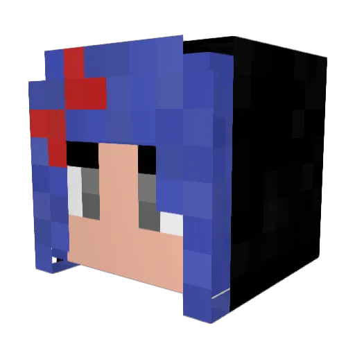 BlackRose210 Minecraft avatar head, 3D render