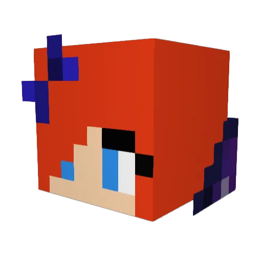 BlackRose_2 Minecraft avatar head, 3D render
