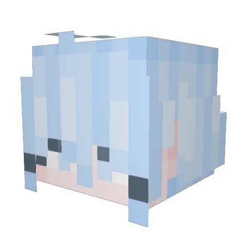 BlackRuz Minecraft avatar head, 3D render