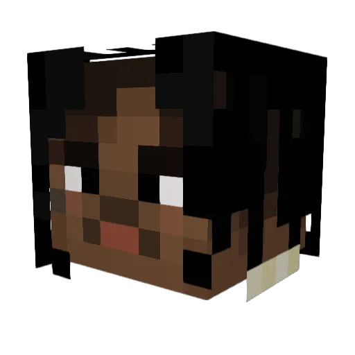 BlackSanta2 Minecraft avatar head, 3D render