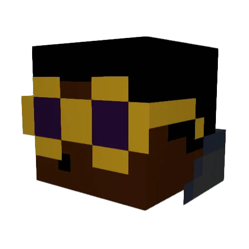 BlackShadow114 Minecraft avatar head, 3D render