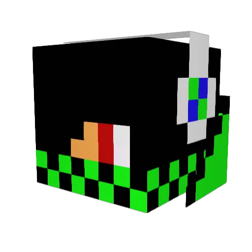 BlackShadow2701 Minecraft avatar head, 3D render