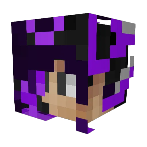 BlackSilver3311 Minecraft avatar head, 3D render