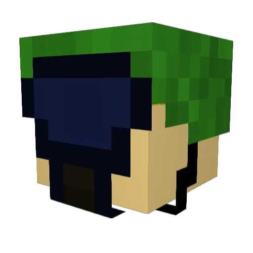 BlackSkull Minecraft avatar head, 3D render