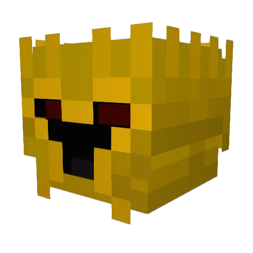 BlackSlave7 Minecraft avatar head, 3D render