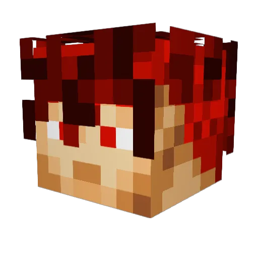 BlackSnout Minecraft avatar head, 3D render