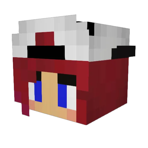 BlackSoulHeart Minecraft avatar head, 3D render