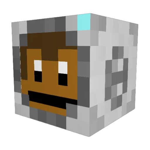 BlackSpaceMonkey Minecraft avatar head, 3D render