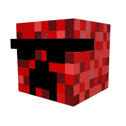 BlackSpide Minecraft avatar head, 3D render
