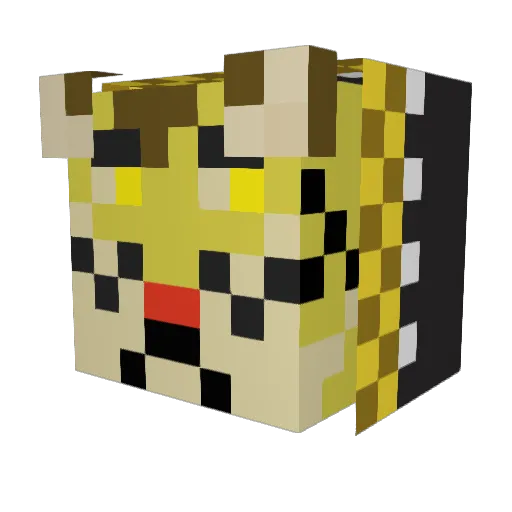 BlackStar698 Minecraft avatar head, 3D render