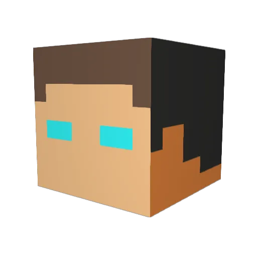 BlackStar_yt Minecraft avatar head, 3D render