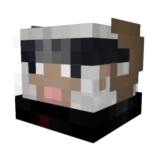 BlackSuprmacy Minecraft avatar head, 3D render