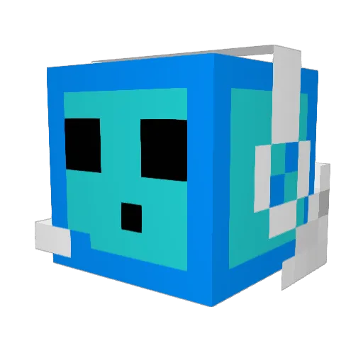 BlackSwordsss Minecraft avatar head, 3D render