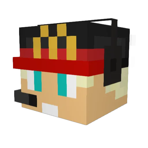 BlackTeaOxO Minecraft avatar head, 3D render