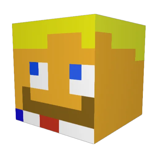 BlackTeddie Minecraft avatar head, 3D render