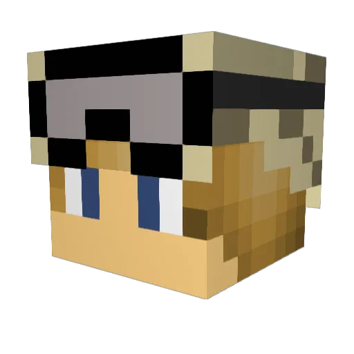 BlackThanator Minecraft avatar head, 3D render