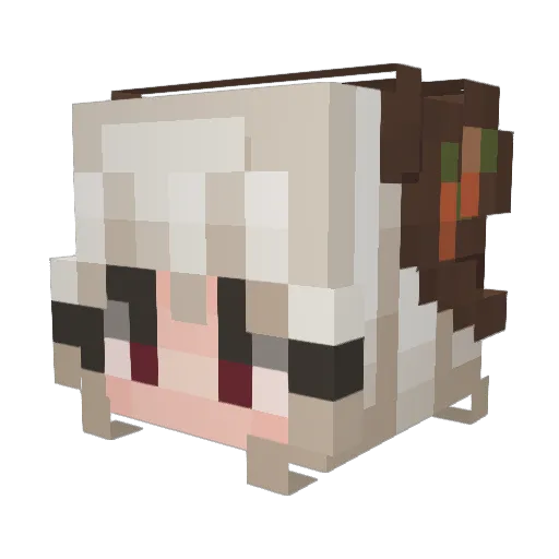 BlackThighHighs Minecraft avatar head, 3D render