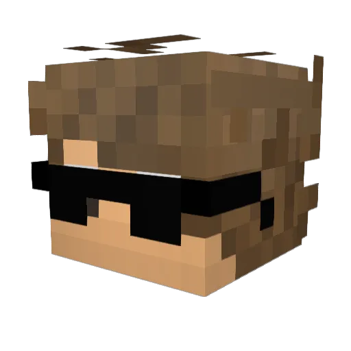 BlackThunderX Minecraft avatar head, 3D render