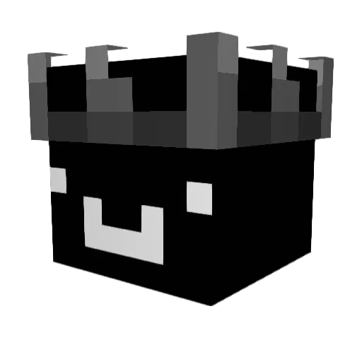 BlackTiger1400 Minecraft avatar head, 3D render