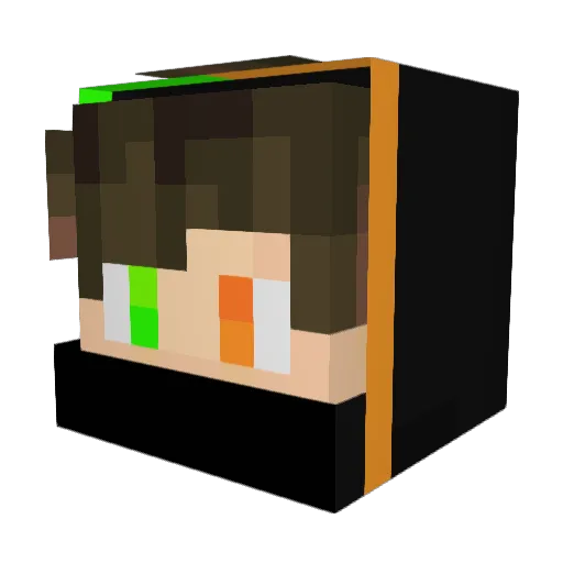 BlackTiger25 Minecraft avatar head, 3D render