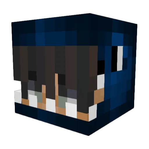 BlackTonz Minecraft avatar head, 3D render