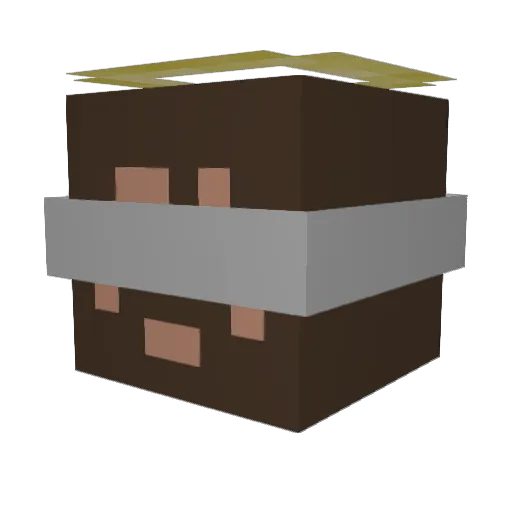 BlackTower_ Minecraft avatar head, 3D render