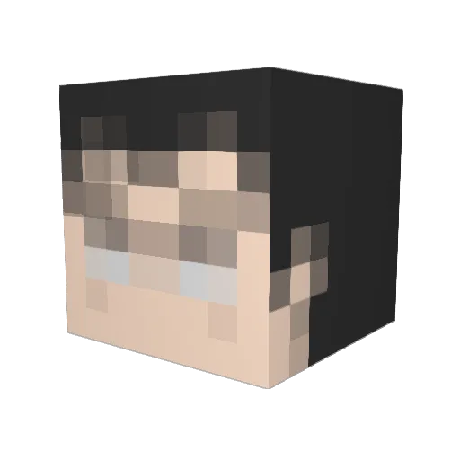 BlackTroops Minecraft avatar head, 3D render