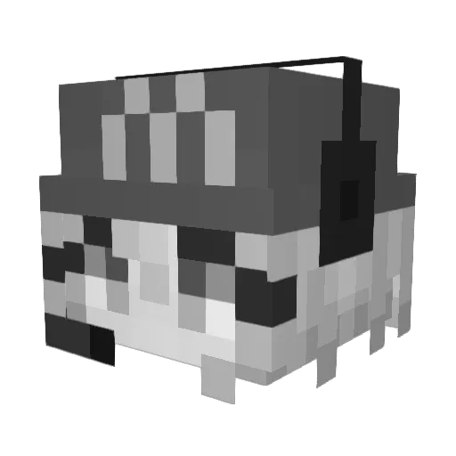 BlackTyrannis Minecraft avatar head, 3D render