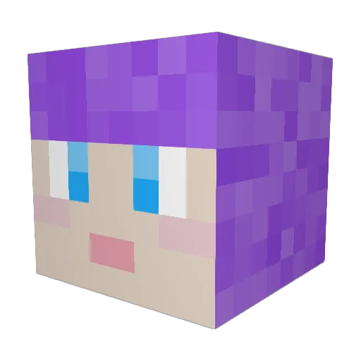 BlackVixen8 Minecraft avatar head, 3D render