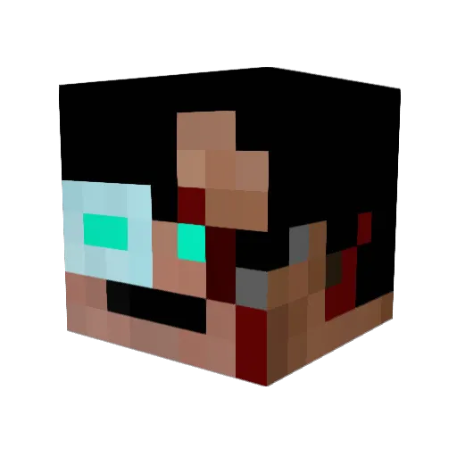 BlackVoid_ Minecraft avatar head, 3D render