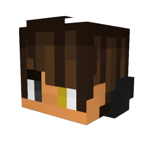 BlackVoltage_ Minecraft avatar head, 3D render