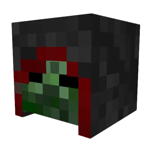 BlackWagtail Minecraft avatar head, 3D render