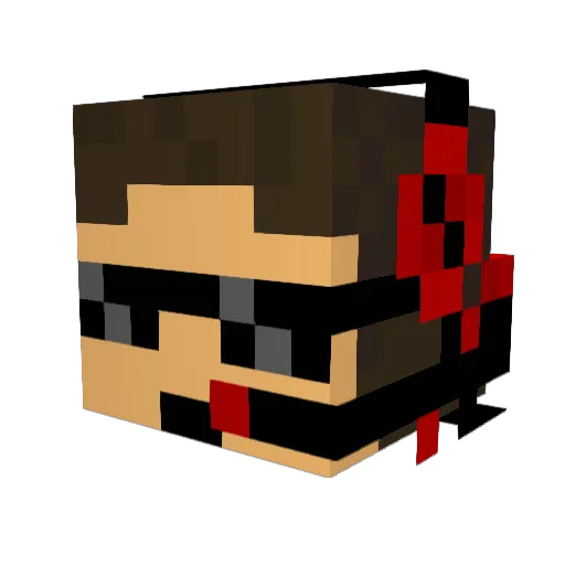 BlackWater2023 Minecraft avatar head, 3D render