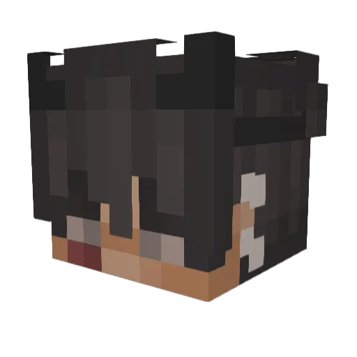 BlackWidow63 Minecraft avatar head, 3D render