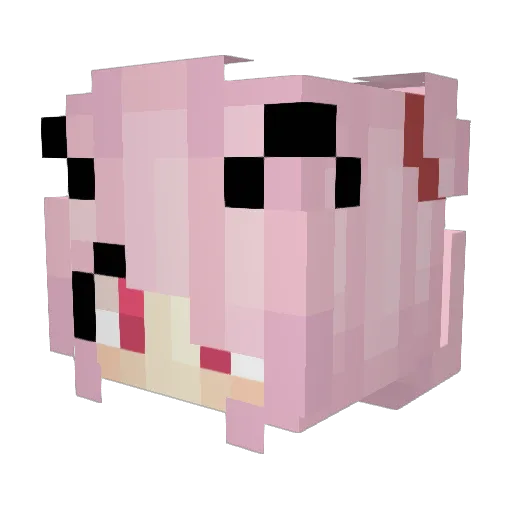 BlackWidow Minecraft avatar head, 3D render