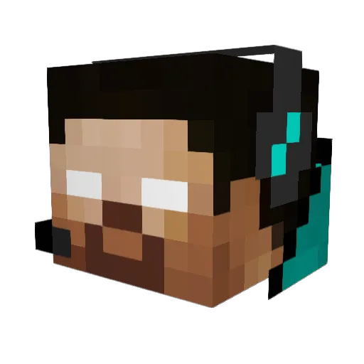 BlackWidowGame14 Minecraft avatar head, 3D render