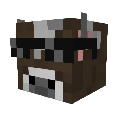 BlackWolf40 Minecraft avatar head, 3D render